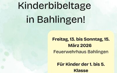 Kinderbibeltage 2026